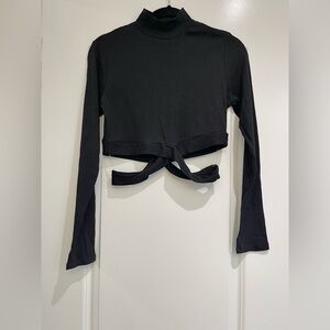 Ambiance | NWOT Black Crop Top | Size Large
